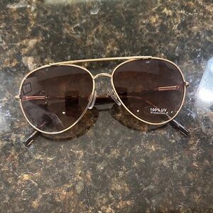 Target Gold Frame Aviator Sunglasses